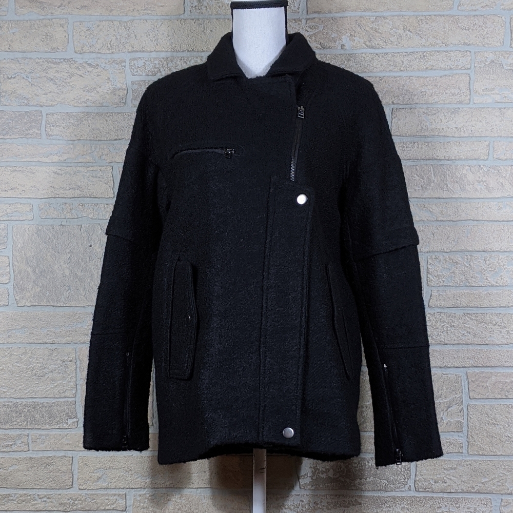 VICTORIA'S SECRET Boucle Wool Blend  Moto Jacket